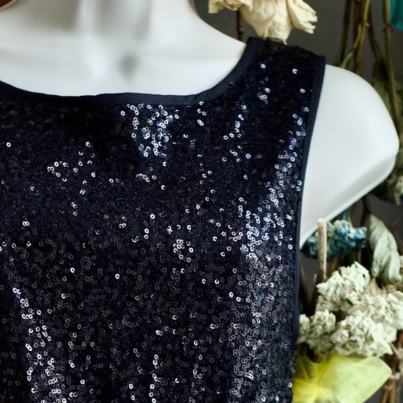 ISSI Sequence Chiffon Black Mini Dress Small - Picture 10 of 13
